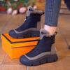 Novo Estilo Sapatos de Algodão Femininos de Inverno Espessos e Forrados com Lã 2025 Martin Botas de Neve Casuais de Solado Grosso, Quentes, Confortáveis e Versáteis
