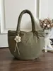 2026 Nuevo Bolso de Mano Simple de Color Sólido para Mujer Otoño/Invierno Bolso Tote Pequeño para el Trabajo y los Viajes Estilo Coreano Bolsa de Algodón