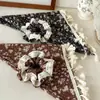 Primavera 2026 Novo Estilo Lenço de Cabeça com Franjas Tecido com Renda Floral Atmosfera Faixa de Cabelo Acessório de Cabelo
