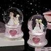 Caja de Música de Bola de Cristal para Boda de Pareja Regalo de Acompañamiento para Esposa Regalo de Vacaciones Adornos de Decoración para Escritorio del Hogar