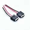 Tipo sin agujeros fijos, socket hembra Tipo-C con cables rojo y negro pre-soldados para alimentar dispositivos pequeños