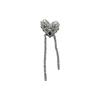 Pendientes con diseño de nicho, con borlas de diamantes de imitación y clip para el hueso de la oreja, con personalidad para mujer, sencillos y combinables con todo, collar y pendientes.