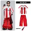 Roupas de Street Dance para Meninos Hip-Hop Outfits Modernos Infantis Marca de Moda Hip-Hop Roupa Infantil Roupa para Apresentação na Passarela de Couro Vermelho Brilhante para Meninos