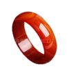 Pulseraancha y gruesa de Ágata Roja Natural para Mujer Regalo para Mamá, Joyería de Pulsera de Jade Calcedonia, Pulsera de Calcedonia Roja