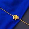 Pulsera 3D Dorada para Mujer Ajustable Joker Pulsera Coreana Forma de Amor Oro Moneda Euro Joyería al por Mayor