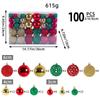 Decorações para árvores de Natal, pingente de bola de Natal, pequenos acessórios, decoração de vestido, verde, dourado, vermelho, faça você mesmo, pingente