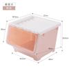 Caja de Almacenamiento de Juguetes para Niños con Apertura Frontal Caja de Almacenamiento de Snacks con Puerta Lateral con Ruedas y Tapa abatible de Patín Caja de Almacenamiento de Plástico para Ropa