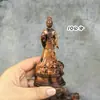 Estatua de Madera de Azufaifo Golpeada por el Rayo de la Emperatriz Nu Wa Estatua de Pie de la Emperatriz Nu Wa Reparando el Cielo Adorno Diosa Madre Tierra de la Creación