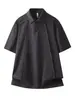 Ropa de Hombre Fengshe / 2026 Verano Nueva Camisa Polo de Hombre con Cuello Campana Manga Corta Delgada Marca de Moda Polo de Cinco Mangas