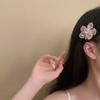 Horquilla de flor artificial con temperamento de super hada, flor degradada de bosque, clip lateral para flequillo, corazón de chica dulce, accesorios para el cabello creativos, tendencia