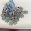 Colgante de Jade Aventurina Natural de Xinjiang, Colgante de Buda para Hombres y Mujeres, Collar Vintage de Cerradura de Nube