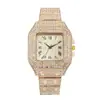 Reloj Cuadrado Transfronterizo con Correa de Acero Cielo Estrellado y Diamantes, Reloj para Hombre Europeo y Americano con Esfera Cielo Estrellado, Elegante Reloj de Cuarzo