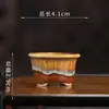 Maceta de barro morado vidriado para flores Zhang Zhicheng al por mayor creativa mini de tres patas boca redonda decoración de escritorio para suculentas y bonsáis YWX13