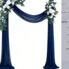 Cortina de Gasa de Malla Grande Transfronteriza Decoración de Escenario para Bodas al Aire Libre Fondo Cortina de Boda Dropshipping