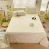 Nueva sábana individual de gasa de doble capa tejida con sensación de nube para dormitorio estudiantil, estilo fresco y simple, lavable a máquina, venta al por mayor