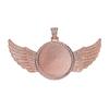 Colar Europeu e Americano Transfronteiriço Popular Estilo Hip-Hop Transferência de Calor Foto Colar Masculino Simples Nicho Diamante Asas de Anjo Colar