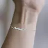 Nuevo Tobillera Pulsera Sencilla de Trébol de Cuatro Hojas de la Suerte para Mujer Francesa Dulce de Alta Gama Zirconia Hueca Flor de Cuatro Hojas Tobillera