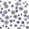 Flor de doble capa de tamaño transfronterizo mezclada con placa de girasol de 100 colores, hebilla de diamante de cristal cosida a mano, accesorios de joyería DIY