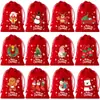 2026 Nuevas Bolsas de Regalo de Navidad Transfronterizas Xiyin Temu Bolsas de Terciopelo Más Vendidas Fiesta de Navidad Bolsas de Dulces Festivas