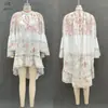 Vestido corto estampado con volantes de marca independiente estilo europeo y americano 2026 para mujer, estilo vacacional, holgado, fluido y moderno