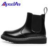 Botines Chelsea Transfronterizos 2976 para Mujer, Botas Martin de Pareja para Hombre, Botines Cortos de Cuero Genuino Británico para Hombre y Mujer, Zapatos Casuales de Cuero sin Cordones