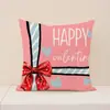 Funda de Almohada Nueva Europea y Americana para el Día de San Valentín Decoración Romántica para Dormitorio Cojín de Mesita de Noche Cojín Versátil para Sofá del Hogar