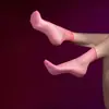 Medias Cortas de Seda Transparente Eróticas Duomila Ultra-delgadas Color Caramelo Bordes de Gelatina sin Costuras 1D