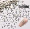 Arte de uñas taladro especial con forma de fondo plano nuevo k9 imitación corte huazi taladro de uñas diamante ojo de caballo blanco joyería al por mayor