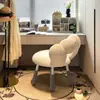 Silla Cómoda para Estar Sentado Mucho Tiempo con Respaldo, Silla Giratoria para Maquillaje, Silla de Diseñador de Espino Confitado, Silla de Oficina, Silla de Estudio para Escritorio de Dormitorio