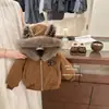 Jaqueta Espessa com Forro de Lã Estampa de Leopardo Diabinho para Meninos e Meninas Super Fofa Moletom Quente de Outono e Inverno para Meninos