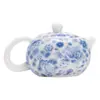 Tetera Azul Plateado y Blanco Juego de Té Kung Fu Porcelana Blanca Dehua Olla Xishi Taza de Té Tetera Individual Cerámica Nuevo Estilo 2025