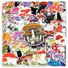 50 pegatinas de gato hongo animal planta caricatura lindo impermeable decorativo libros de mano goo tarjeta taza pegatinas