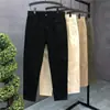 Calças Casuais Masculinas Novas 2024, Calças Finas de Perna Reta, Calças Casuais de Corte Reto para Jovens Homens de Negócios