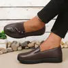 Sapatos de Couro Macio para Idosos, Sapatos Antiderrapantes Femininos para Mulheres de Meia-Idade e Idosas, Sapatos Leves Impermeáveis com Solado Macio para Avós, Sapatos de Tecido Old Beijing