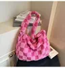 Bolsas de Mujer Transfronterizas Otoño e Invierno 2026 Nueva Moda Bolso de Hombro de Felpa a Cuadros Gran Capacidad Versátil Casual Bolso Cruzado