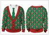 Sudadera con capucha temática navideña europea y americana con estampado digital 3D, disponible en fabricantes POD, corte holgado y con capucha