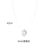 Colar S925 Prata Esterlina Lágrima de Sereia Feminino Moissanita Fio de Pesca Colar Invisível Oito Corações e Oito Flechas Diamante Moda Estilo Versátil