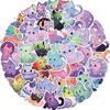 50 pegatinas de gato graffiti de cielo estrellado de dibujos animados tarjeta trasera decorativa para teléfono móvil equipaje taza de agua pegatinas de gato lindas impermeables