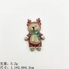 Oso de dibujos animados pintado oso navideño diy accesorios de resina belleza para teléfono móvil pegatina para refrigerador accesorios para el cabello accesorios de goma
