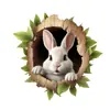 Lanzamiento Caliente Transfronterizo Llavero de Acrílico de Conejo de Pascua Corona de Agujero de Árbol Conejo Colgante de Coche Lindo 2D