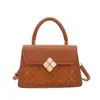 2026 Novas Bolsas Casuais de Nicho, Bolsas Quadradas Pequenas Texturizadas, Bolsas de Ombro Retrô da Moda, Bolsas de Mão de Comércio Exterior para Mulheres