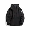 Chaqueta de color block para exteriores para pareja, chaqueta impermeable y cortavientos con capucha, ropa de montañismo