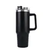 Copo de Carro com Alça 40oz Aço Inoxidável 304 com Canudo Copo Térmico Copo de Gelo a Vácuo Grande Capacidade Copo Portátil para Uso no Carro