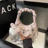 Bolso de Cadena Plegado Estilo Coreano Nicho Nuevo Modelo 2026 Bolso de Hombro Axila con Lazo de Moda Bolso Cruzado de Gama Alta
