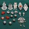 Cuentas de plata esterlina S925, colgante de amor de florín de calabaza de té, accesorios retro envejecidos, material de cuentas DIY hecho a mano
