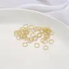 Anillo Cerrado de Retención de Color Rellenado de Oro de 14K Anillo Retorcido Anillo Abierto Roscado Cuentas Espaciadoras para Pulseras DIY Anillo de Conexión Material para Joyería