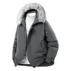 Venta Directa de Fábrica Chaqueta de Algodón Holgada para Hombre con Cuello de Piel Nuevo Estilo 2026 Chaqueta Acolchada Engrosada con Forro de Terciopelo Cálida para Invierno