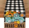 Bandera de Mesa Americana Nórdica Transfronteriza de Otoño Acción de Gracias Calabaza Hoja de Arce Tela Bandera de Mesa Mesa de Centro Sala de Estar Comedor Bandera de Mesa Decorativa