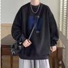 Novo suéter fino com capuz 2024 masculino outono tamanho plus size manga longa top retrô americano primavera e outono