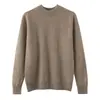 Suéter de punto de cachemira Bai Cai Rong 2026 nuevo para hombre, cuello redondo, hombros raglán, perfecto para usar en capas en otoño e invierno, elegante y casual